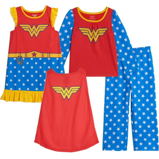 Justice League Wonder Woman Pajamas 2 Piece 4 5 6 7 8 10 12 Child Sleepwear New